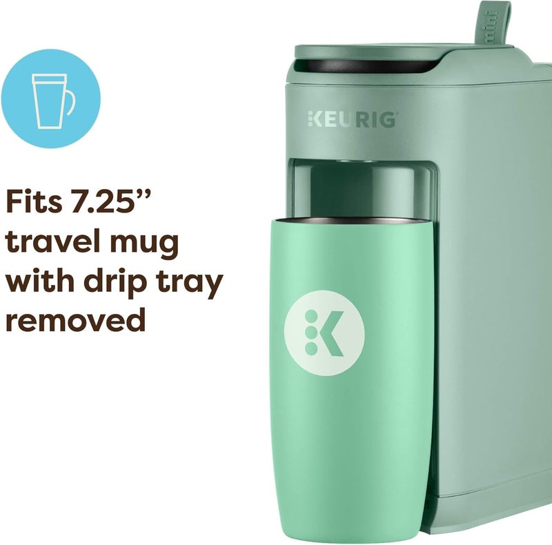 Keurig صانع القهوة K-Mini Mate للحصة الواحدة – عرض 4 بوصات فائق الصغر، مناسب للأكواب السفر، هدية مثالية للمساحات الصغيرة، لون غلamping الأخضر - Image 5